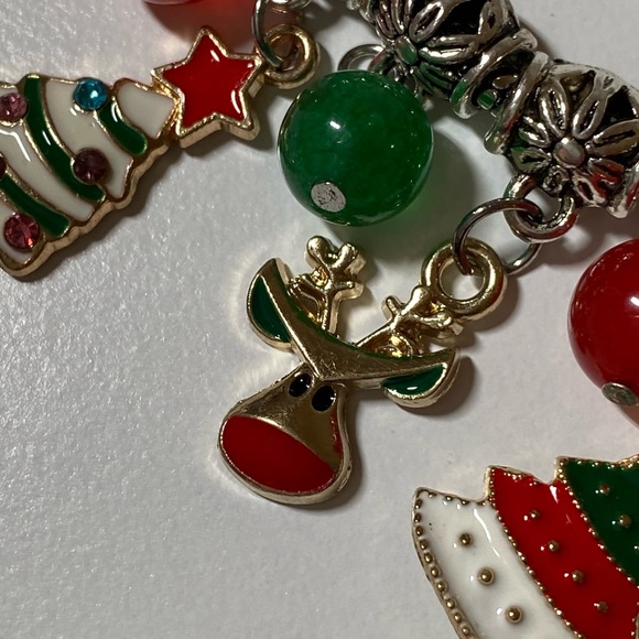 Sterling Silver Christmas Charm Bracelet - Picture 7 of 8